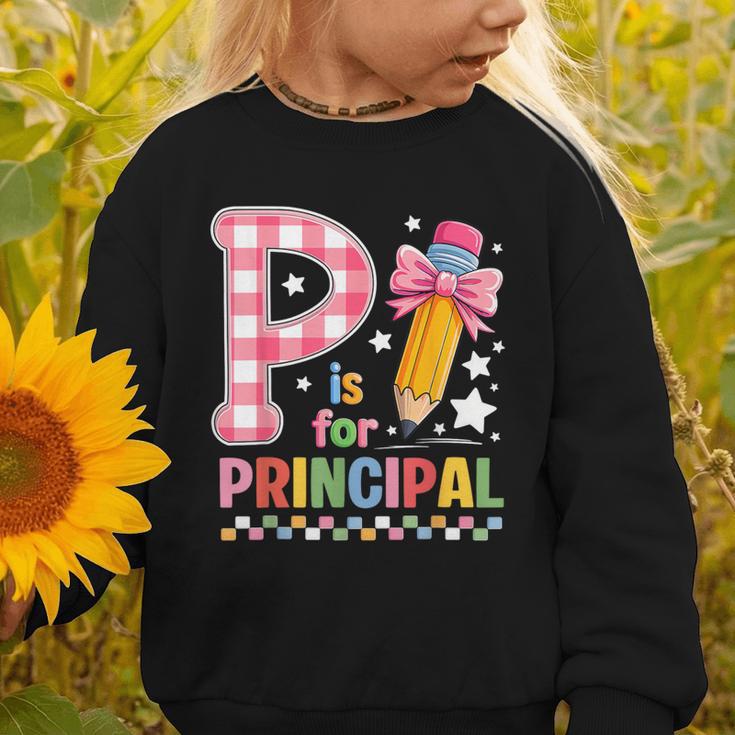 P Is For Principal Back To School Pencil Bow Principal Women Graphic Toddler Sweatshirt P Is For Principal Back To School Pencil Bow Principal Women Graphic Toddler Sweatshirt