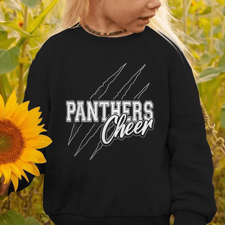Panthers Cheer Back To School Cheerleading Team Spirit Graphic Toddler Sweatshirt Panthers Cheer Back To School Cheerleading Team Spirit Graphic Toddler Sweatshirt