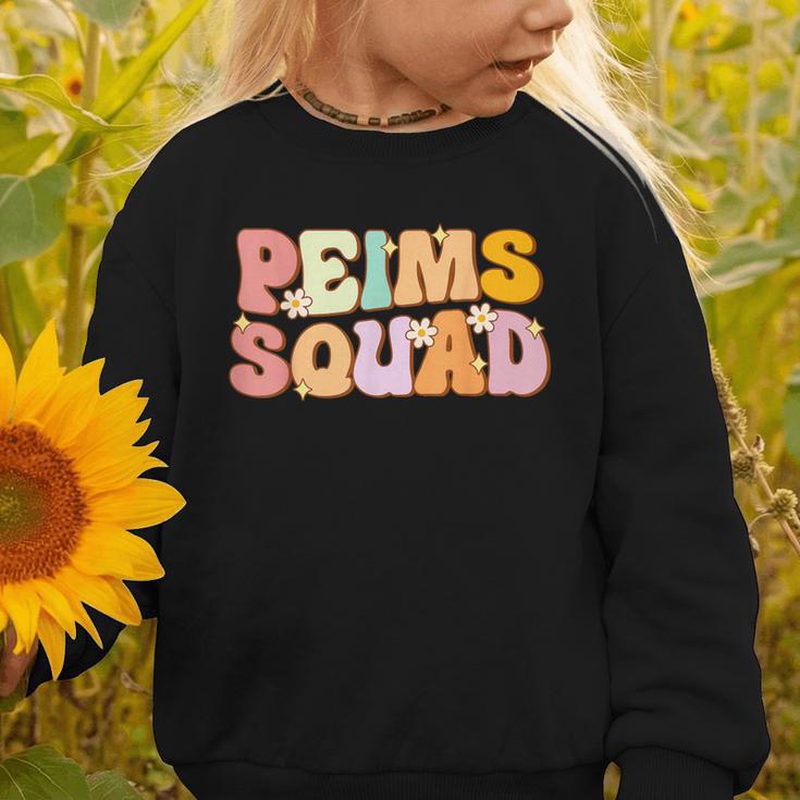 PEIMS Squad Groovy Back To School Women Appreciation Graphic Toddler Sweatshirt PEIMS Squad Groovy Back To School Women Appreciation Graphic Toddler Sweatshirt
