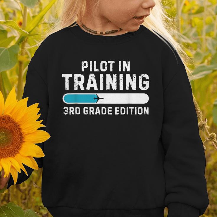 Pilot In Training 3rd Grade Edition Back To School Boys Girl Graphic Toddler Sweatshirt