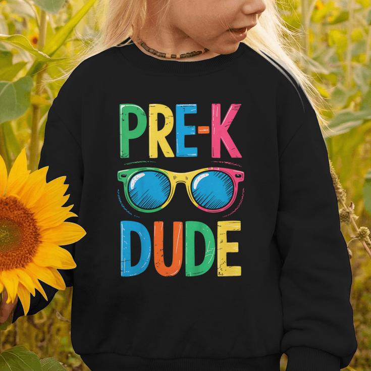 Pre-K Dude Shirt Back To School First Day Of Preschool Boy Graphic Toddler Sweatshirt