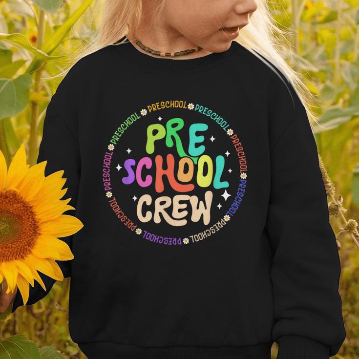 Preschool Crew Team Back To School First Day Of School Graphic Toddler Sweatshirt Preschool Crew Team Back To School First Day Of School Graphic Toddler Sweatshirt