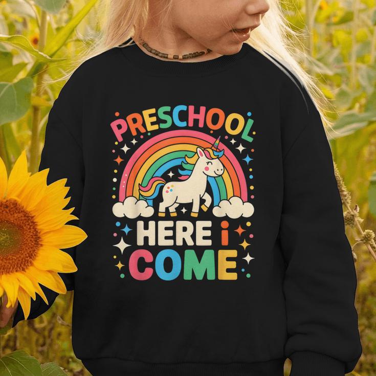Preschool Here I Come Unicorn Back To School Preschool Girls Graphic Toddler Sweatshirt Preschool Here I Come Unicorn Back To School Preschool Girls Graphic Toddler Sweatshirt