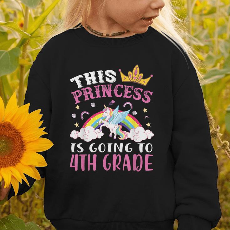 Princess Going To 4th Grade Tee For Girls Back To School Graphic Toddler Sweatshirt Princess Going To 4th Grade Tee For Girls Back To School Graphic Toddler Sweatshirt