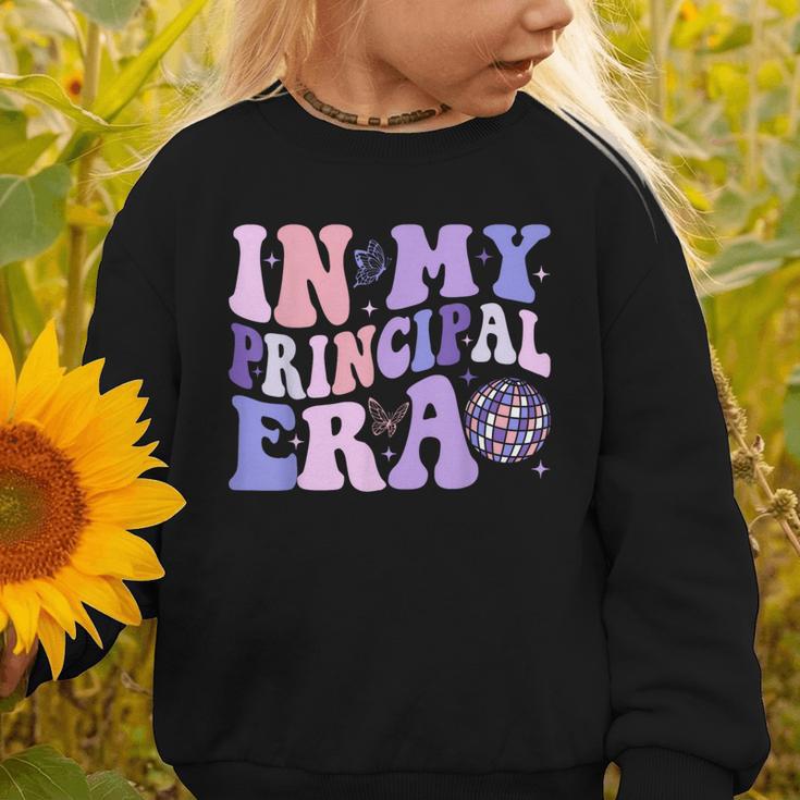 In My Principal Era Groovy School Headmaster Back To School Graphic Toddler Sweatshirt