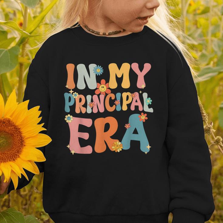 In My Principal Era Retro Groovy Back To School Principal Graphic Toddler Sweatshirt In My Principal Era Retro Groovy Back To School Principal Graphic Toddler Sweatshirt