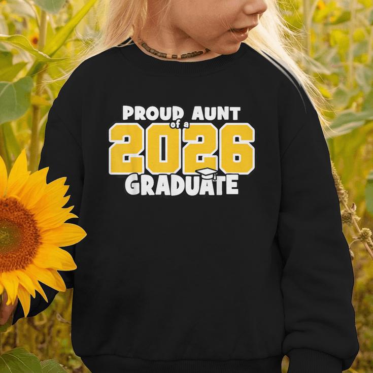 Proud Aunt Of 2026 Graduate Matching Back To School GY Graphic Toddler Sweatshirt