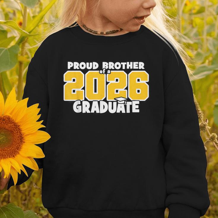 Proud Brother Of 2026 Graduate Matching Back To School GY Graphic Toddler Sweatshirt