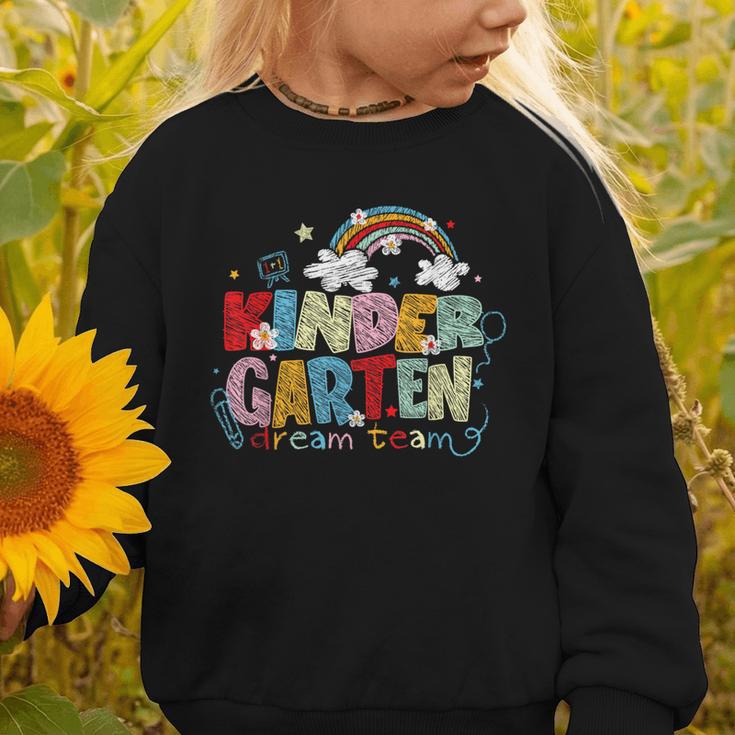 Rainbow Kindergarten Dream Painting Team Back To School Graphic Toddler Sweatshirt Rainbow Kindergarten Dream Painting Team Back To School Graphic Toddler Sweatshirt