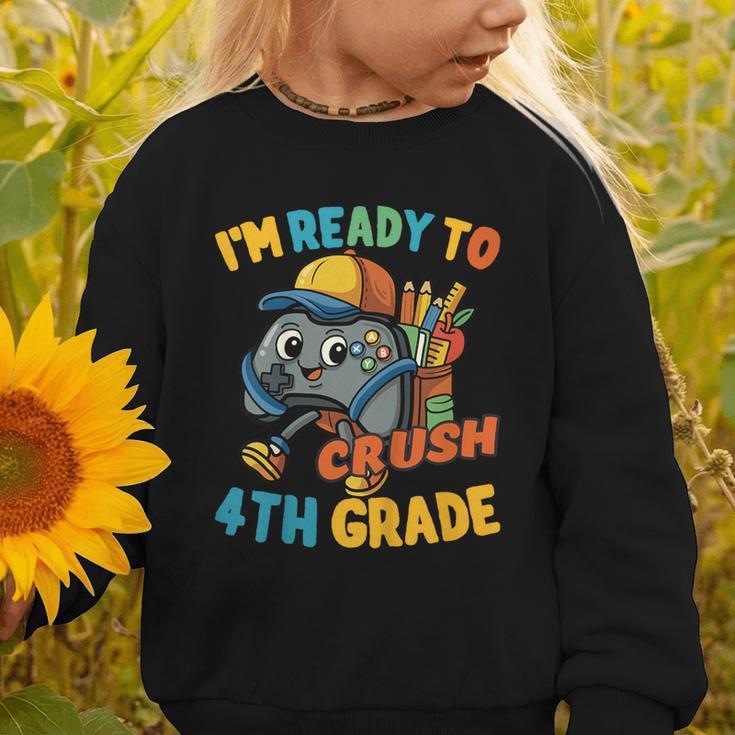 Ready For 4th Grade First Day Back To School Students Graphic Toddler Sweatshirt Ready For 4th Grade First Day Back To School Students Graphic Toddler Sweatshirt