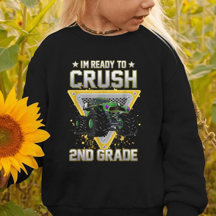 Ready To Crush 2nd Grade Monster Truck Boy Back To School Graphic Toddler Sweatshirt Ready To Crush 2nd Grade Monster Truck Boy Back To School Graphic Toddler Sweatshirt