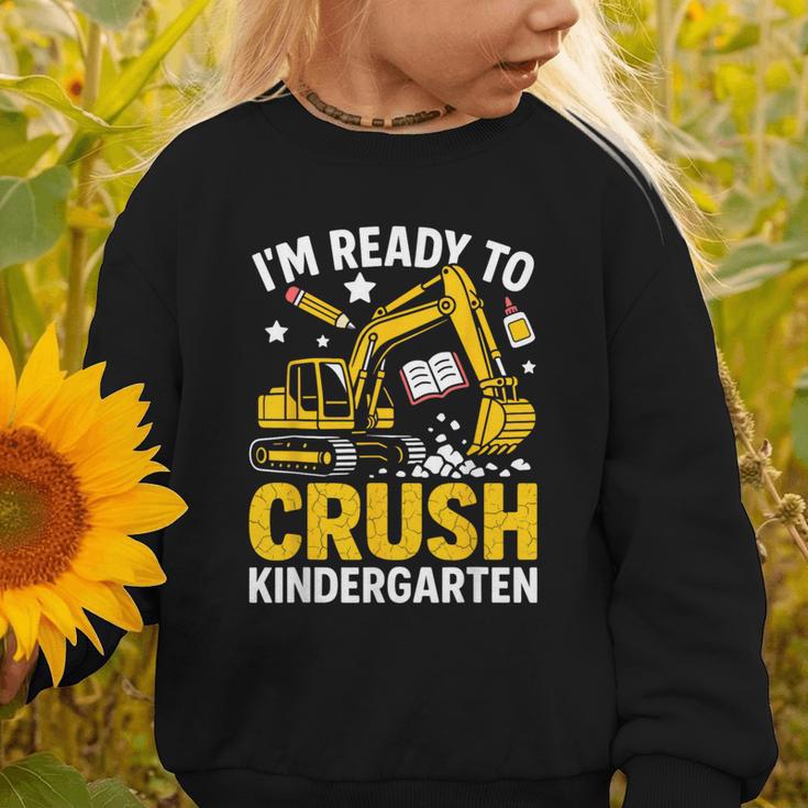 Im Ready To Crush Kindergarten Boys Back To School Graphic Toddler Sweatshirt Im Ready To Crush Kindergarten Boys Back To School Graphic Toddler Sweatshirt