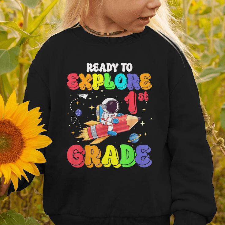 Ready To Explore 1st Grade Astronaut Back To School Graphic Toddler Sweatshirt