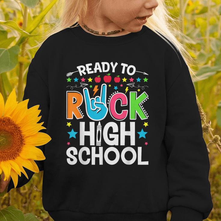 Ready To Rock High School First Day Back To School Graphic Toddler Sweatshirt