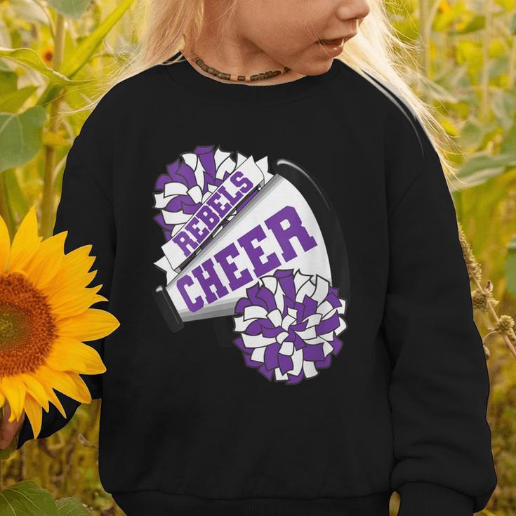 Rebels Cheer Back To School Cheerleading Spirit P Graphic Toddler Sweatshirt Rebels Cheer Back To School Cheerleading Spirit P Graphic Toddler Sweatshirt