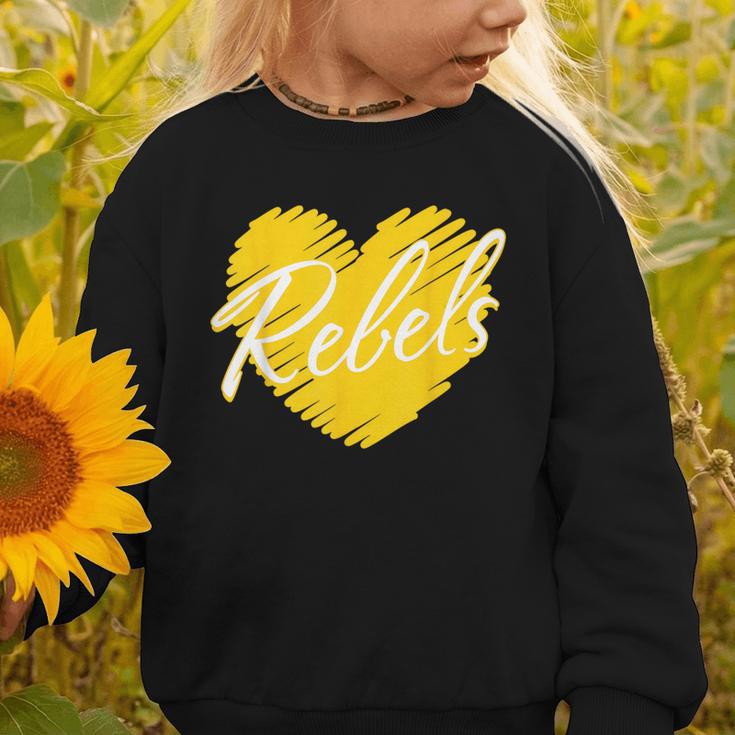 Rebels Heart Back To School Spirit GY Graphic Toddler Sweatshirt Rebels Heart Back To School Spirit GY Graphic Toddler Sweatshirt