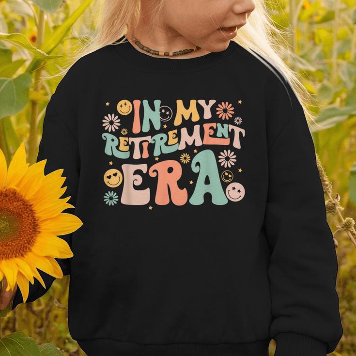 In My Retirememt Era Retro Back To School Graphic Toddler Sweatshirt In My Retirememt Era Retro Back To School Graphic Toddler Sweatshirt