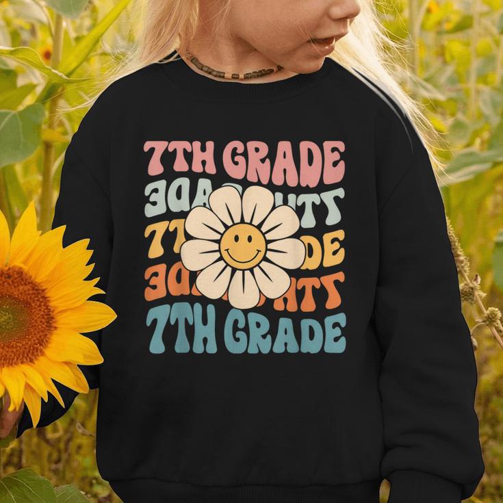 Retro 7th Grade Daisy Colorful Back To School Seventh Grade Graphic Toddler Sweatshirt Retro 7th Grade Daisy Colorful Back To School Seventh Grade Graphic Toddler Sweatshirt