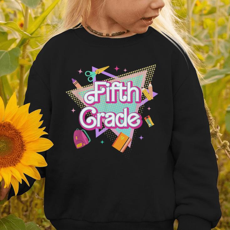 Retro 90s 5th Grade Back To School First Day Of Fifth Grade Graphic Toddler Sweatshirt Retro 90s 5th Grade Back To School First Day Of Fifth Grade Graphic Toddler Sweatshirt