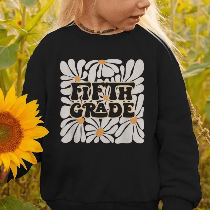 Retro Flower Power Squared Fifth 5th Grade Back To School Graphic Toddler Sweatshirt Retro Flower Power Squared Fifth 5th Grade Back To School Graphic Toddler Sweatshirt