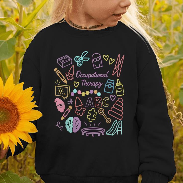 Retro Occupational Therapy Doodle Back To School Costume Graphic Toddler Sweatshirt