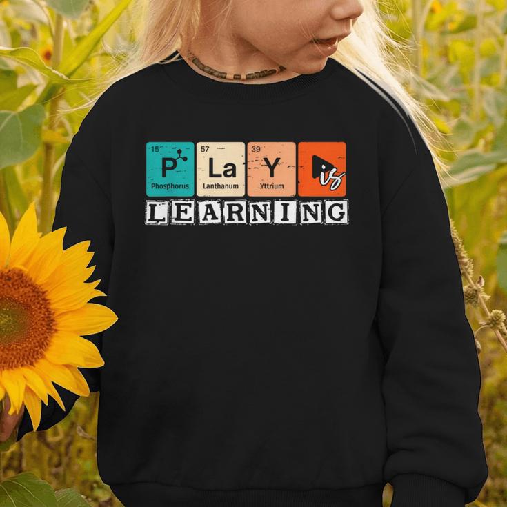 Retro Play Is Learning Back To School First Day Of School Graphic Toddler Sweatshirt