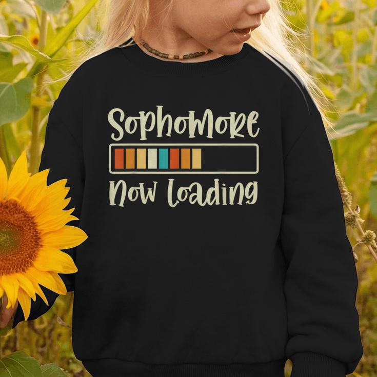 Retro Sophomore Now Loading 2028 High School Back To School Graphic Toddler Sweatshirt
