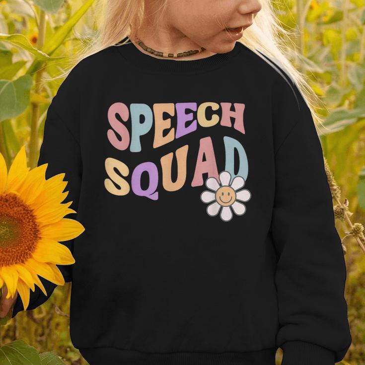 Retro Speech Squad Back To School Speech Therapist SLP Graphic Toddler Sweatshirt Retro Speech Squad Back To School Speech Therapist SLP Graphic Toddler Sweatshirt