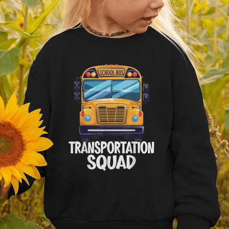 School Bus Driver Back To School Transportation Squad Graphic Toddler Sweatshirt School Bus Driver Back To School Transportation Squad Graphic Toddler Sweatshirt