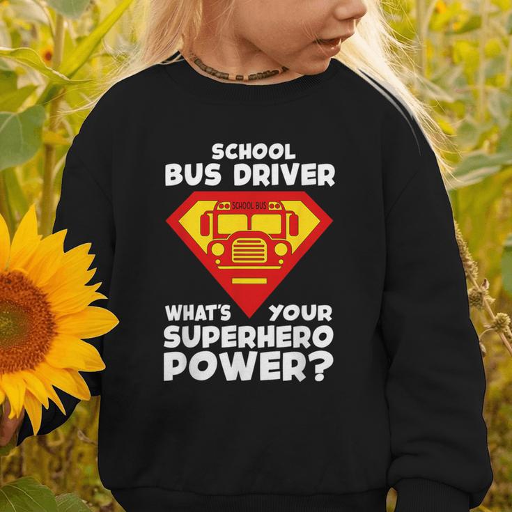 School Bus Driver Superhero Back To School Graphic Toddler Sweatshirt School Bus Driver Superhero Back To School Graphic Toddler Sweatshirt