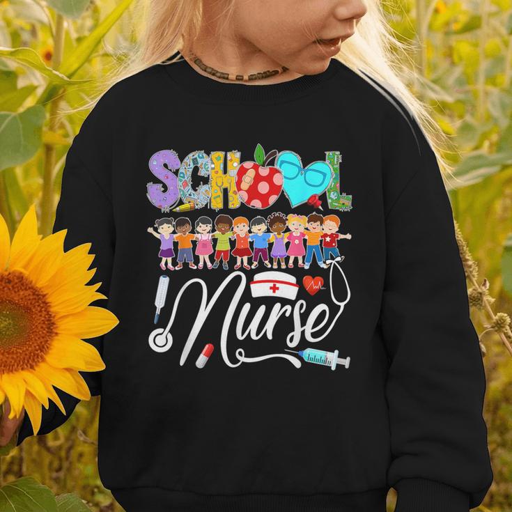 School Nurse Back To School First Day Of School Women Graphic Toddler Sweatshirt School Nurse Back To School First Day Of School Women Graphic Toddler Sweatshirt