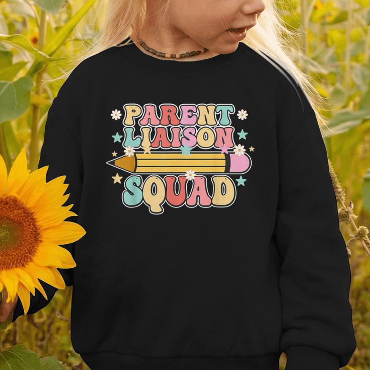 School Parent Liaison Squad Retro Back To School Graphic Toddler Sweatshirt School Parent Liaison Squad Retro Back To School Graphic Toddler Sweatshirt