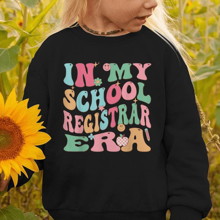 In My School Registrar Era Retro Back To School Graphic Toddler Sweatshirt