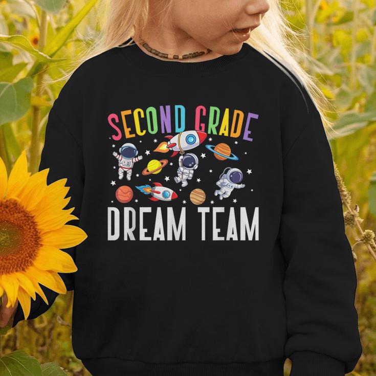 Second Grade Dream Team Astronaut 2nd Grade Back To School Graphic Toddler Sweatshirt