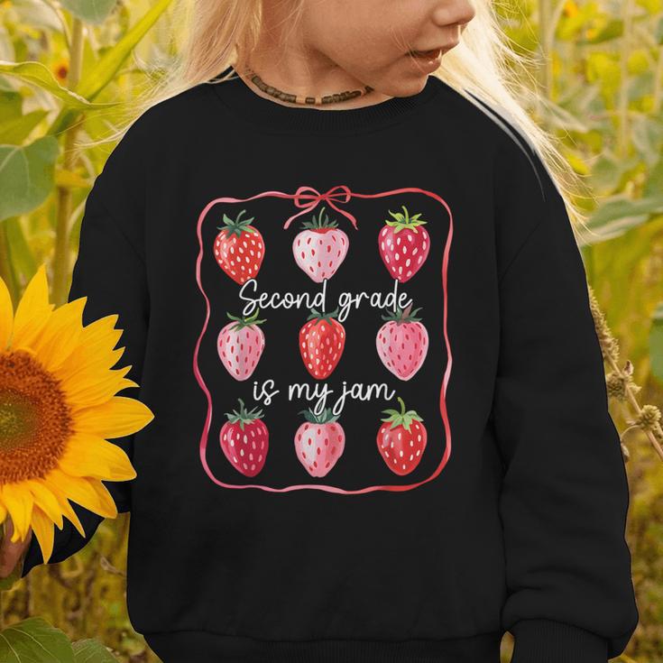 Second Grade Is My Jam Strawberry 2nd Grade Back To School Graphic Toddler Sweatshirt Second Grade Is My Jam Strawberry 2nd Grade Back To School Graphic Toddler Sweatshirt