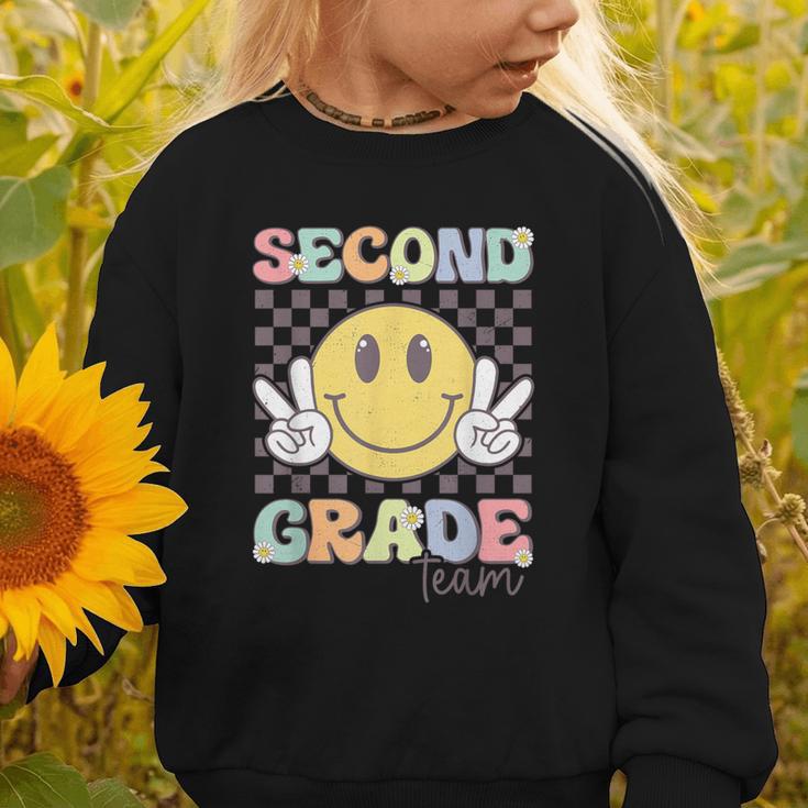 Second Grade Team Smile Face 2nd Grade Back To School Graphic Toddler Sweatshirt Second Grade Team Smile Face 2nd Grade Back To School Graphic Toddler Sweatshirt