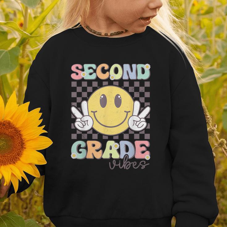 Second Grade Vibes Smile Face 2nd Grade Team Back To School Graphic Toddler Sweatshirt Second Grade Vibes Smile Face 2nd Grade Team Back To School Graphic Toddler Sweatshirt