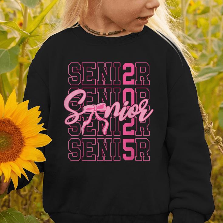 Senior 2025 Coquette Pink Bow Class Of 2025 Back To School Graphic Toddler Sweatshirt Senior 2025 Coquette Pink Bow Class Of 2025 Back To School Graphic Toddler Sweatshirt