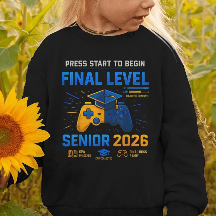 Senior Class Of 2026 Back To School Gamer Senior 2026 Graphic Toddler Sweatshirt Senior Class Of 2026 Back To School Gamer Senior 2026 Graphic Toddler Sweatshirt