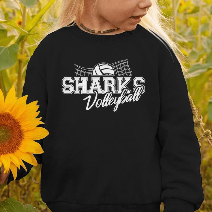 Sharks Volleyball Back To School Spirit Graphic Toddler Sweatshirt Sharks Volleyball Back To School Spirit Graphic Toddler Sweatshirt