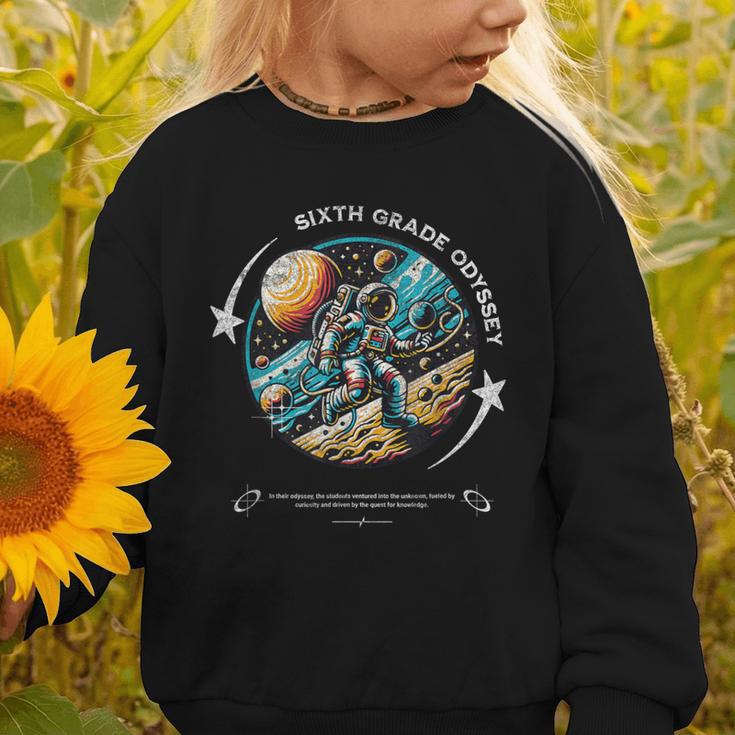 Sixth Grade Back To School Space Rocket Astronaut Graphic Toddler Sweatshirt Sixth Grade Back To School Space Rocket Astronaut Graphic Toddler Sweatshirt