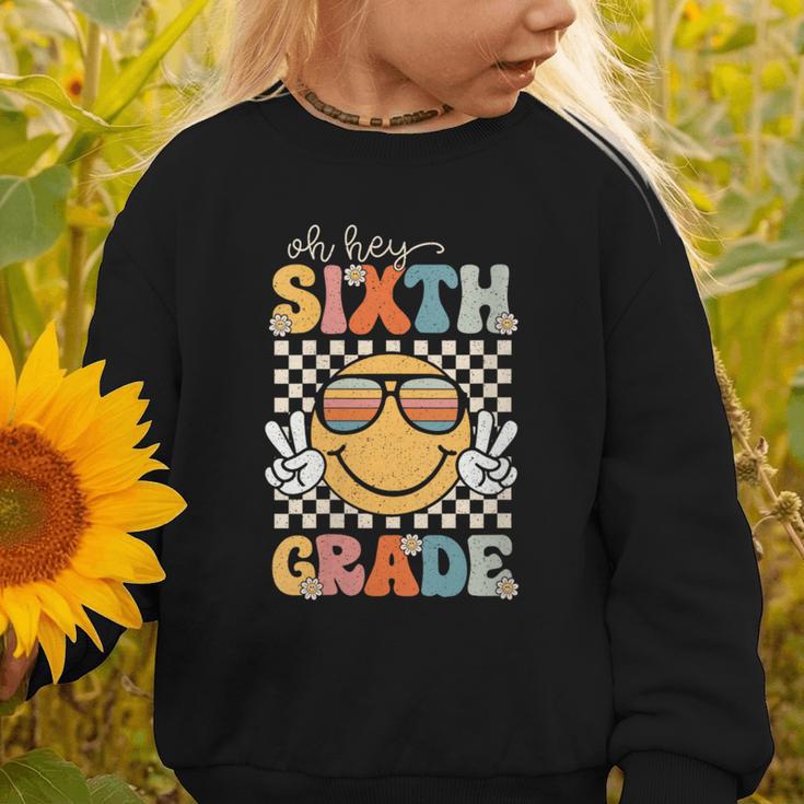 Sixth Grade Oh Hey Smile Retro Back To School 6th Grade Graphic Toddler Sweatshirt Sixth Grade Oh Hey Smile Retro Back To School 6th Grade Graphic Toddler Sweatshirt
