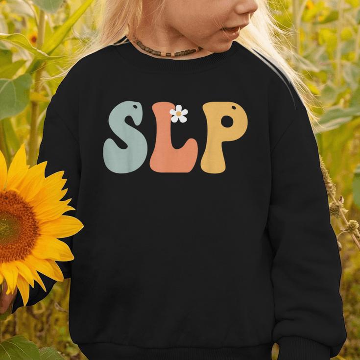 SLP Groovy Women Appreciation Day Hello Back To School Graphic Toddler Sweatshirt SLP Groovy Women Appreciation Day Hello Back To School Graphic Toddler Sweatshirt