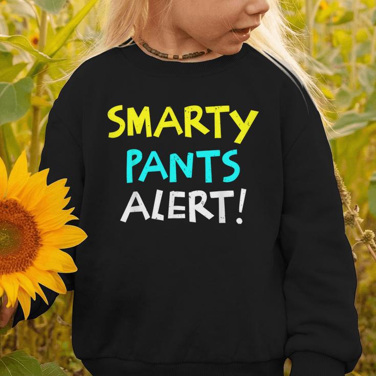 Smarty Pants Alert Nerd & Kids Back To School Graphic Toddler Sweatshirt