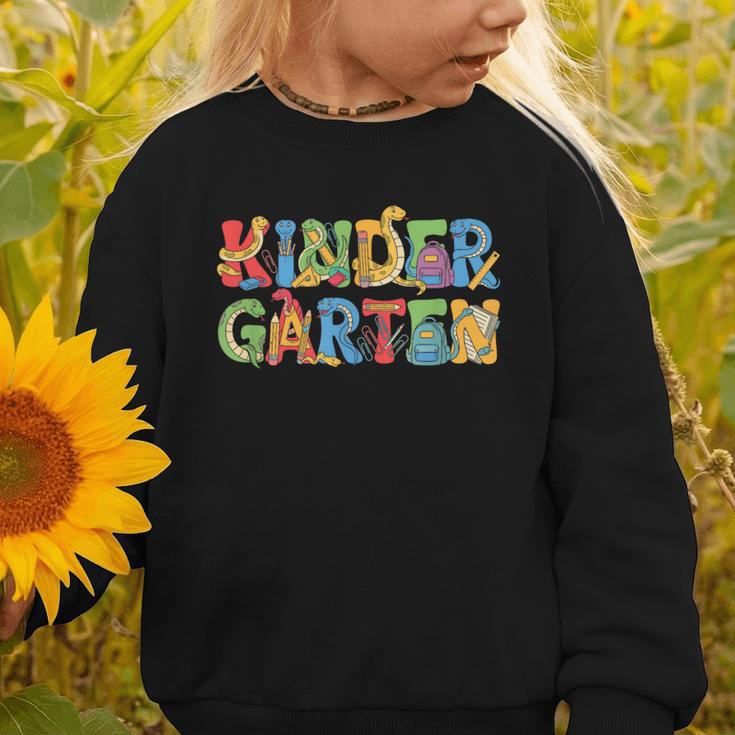 Snake Kindergarten Back To School Kids Boys Girls Graphic Toddler Sweatshirt Snake Kindergarten Back To School Kids Boys Girls Graphic Toddler Sweatshirt