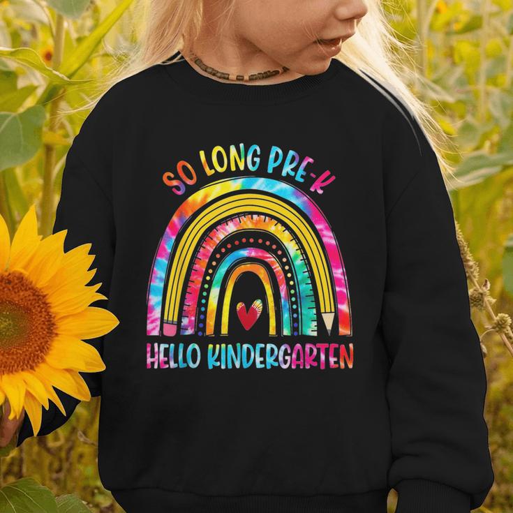 So Long Pre-K Hello Kindergarten Rainbow Back To School Graphic Toddler Sweatshirt