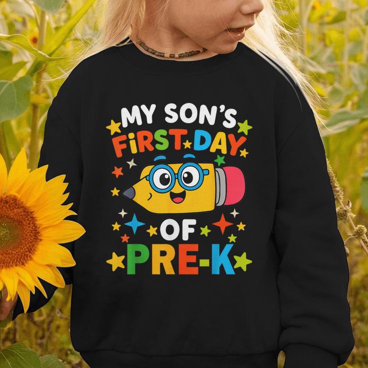 My Son's First Day Of Pre-K Back To School Kids Graphic Toddler Sweatshirt