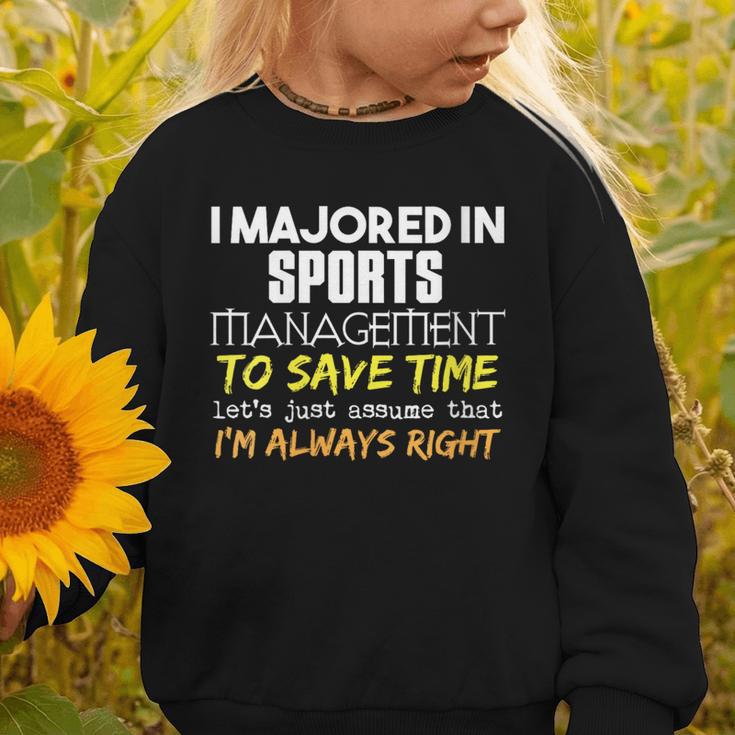 Sports Management Major For Back To School Graphic Toddler Sweatshirt Sports Management Major For Back To School Graphic Toddler Sweatshirt