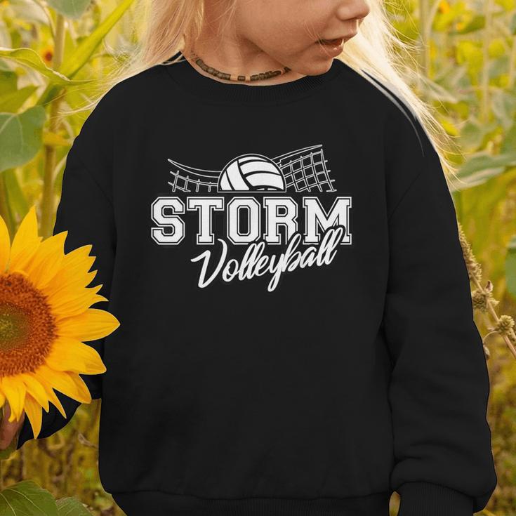Storm Volleyball Back To School Spirit Graphic Toddler Sweatshirt Storm Volleyball Back To School Spirit Graphic Toddler Sweatshirt