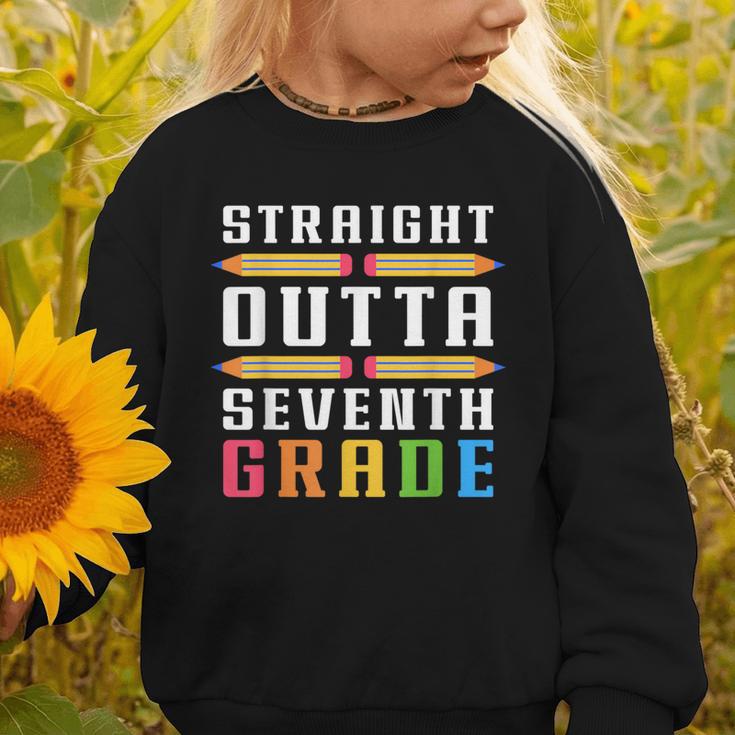 Straight Outta Seventh Grade Graduation Fun Back To School Graphic Toddler Sweatshirt Straight Outta Seventh Grade Graduation Fun Back To School Graphic Toddler Sweatshirt